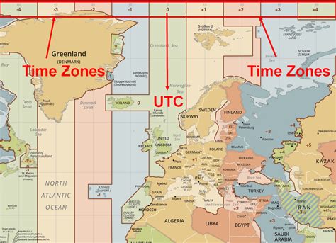 There are 24 different time zones in the world set at 15 degree longitude intervals in between. The Earth completes one full rotation in 24 hours at a speed of 15 degrees per hour....